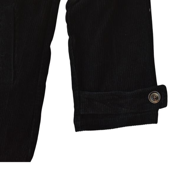 Black Corduroy Button-Up Workwear Utility Oversized Jacket Men Size Medium - Picture 3 of 7